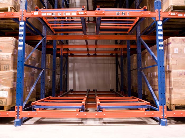 push back racking system