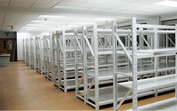 shelves in warehouse