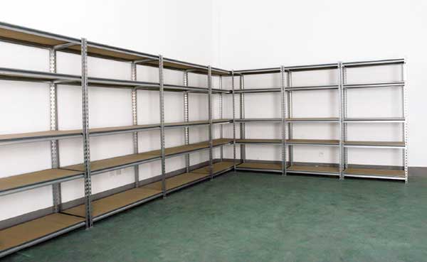 Rivet storage shelving unit