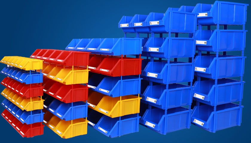 Stackable bins plastic storage