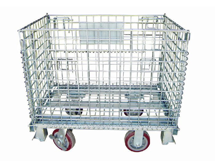 wire container with wheels