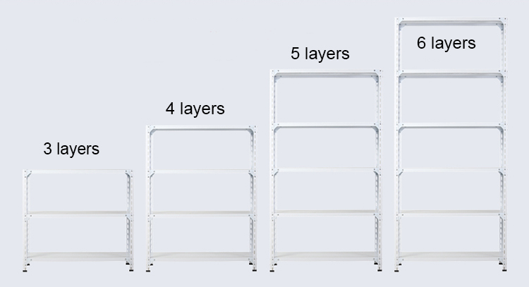 5 layer angle steel shelves product chart