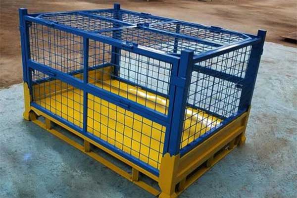 Storage wire mesh container cages