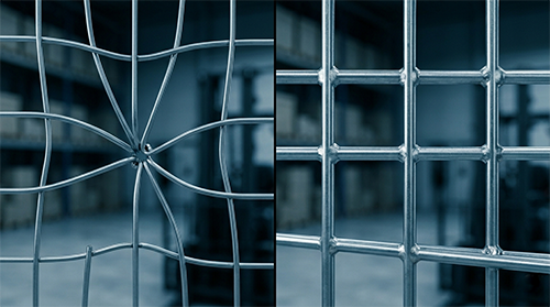 wire mesh grid close-up industrial steel structure detail