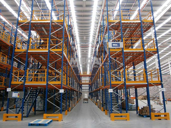 What are the main applications of mezzanine floor pallet racking