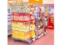 How can steel wire roll containers simplify supermarket operations?