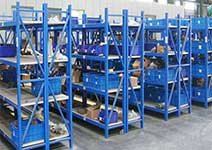 Long span shelving: designed for warehouses with limited floor space.
