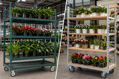 Metal Flower Cart vs. Danish Cart: 7 Key Differences
