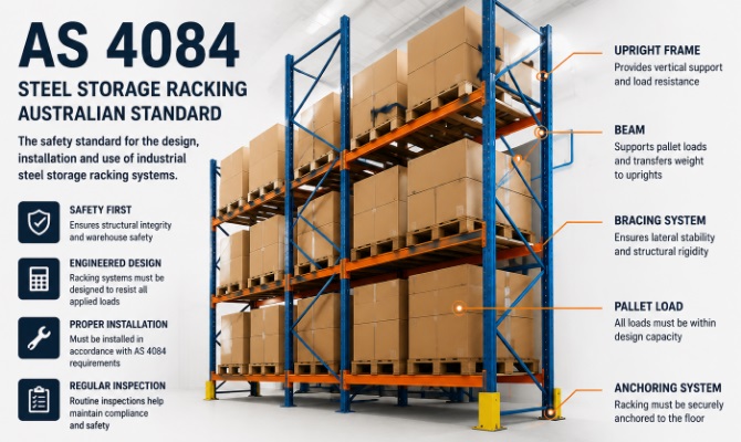 What is Australian Standard AS 4084 for Steel Storage Racking