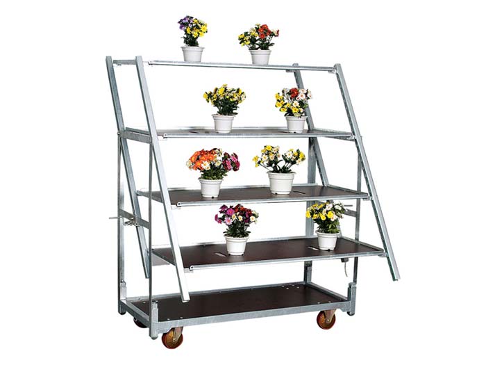 Greenhouse Flower Danish Cart with Hot dipped Galvanized