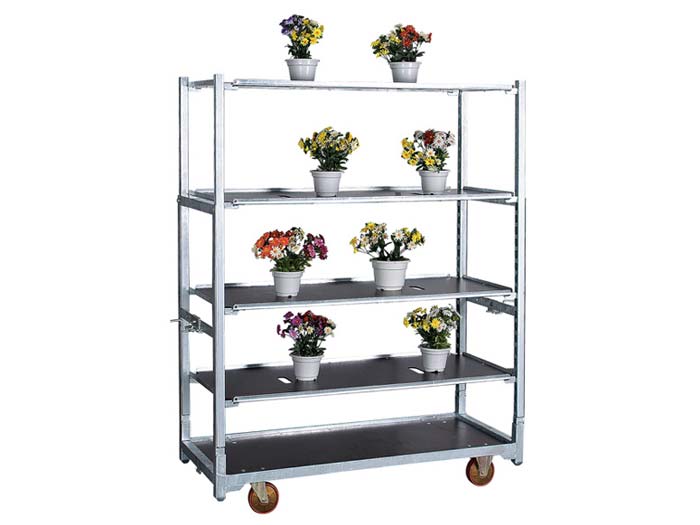 Greenhouse Flower Danish Cart with Hot dipped Galvanized