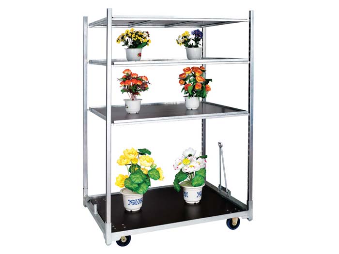 Greenhouse Flower Danish Cart with Hot dipped Galvanized