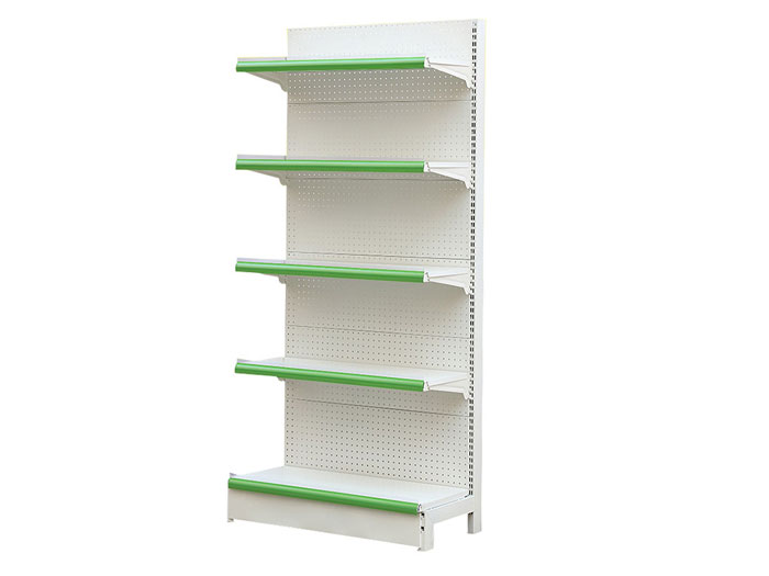 Single side metal steel supermarket shelving for walmart