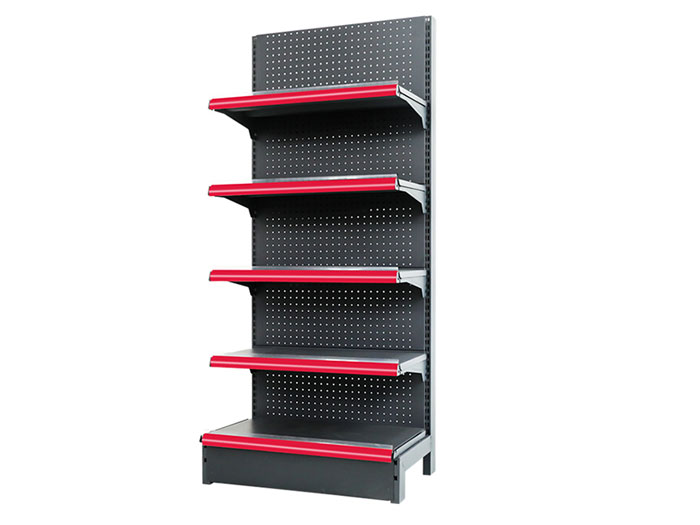 Single side metal steel supermarket shelving for walmart