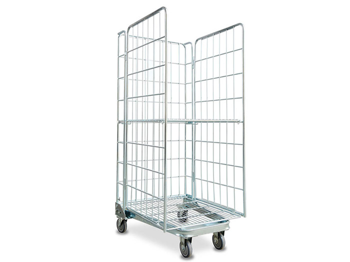 folding logistics trolley rolling container cage for sale