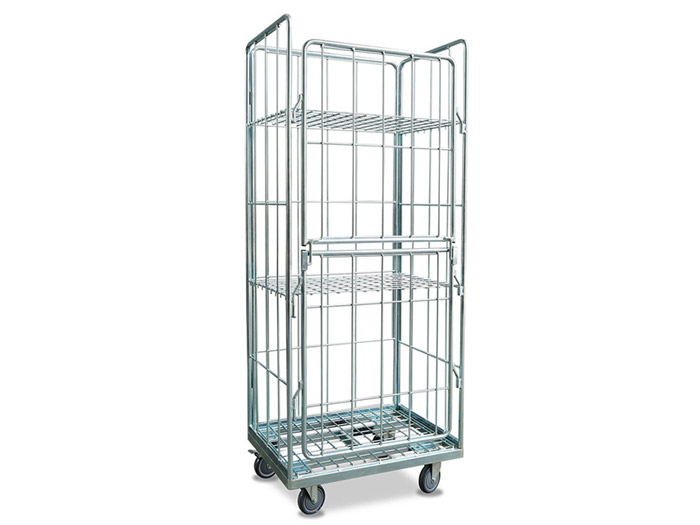 folding logistics trolley rolling container cage for sale