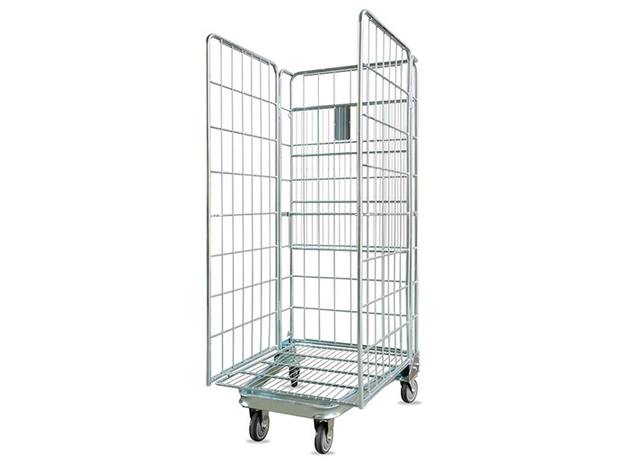 folding logistics trolley rolling container cage for sale