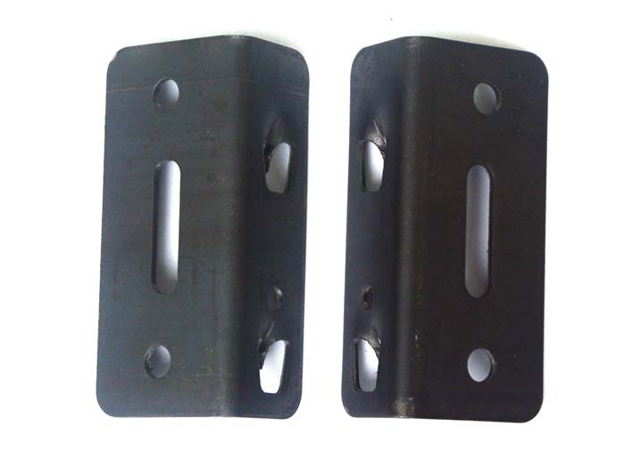 Metal post and beam connector brackets used for racking system