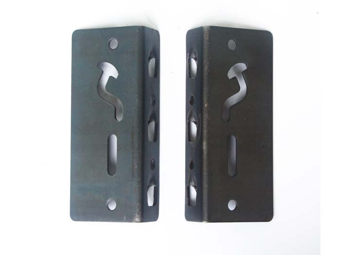 Metal post and beam connector brackets used for racking system