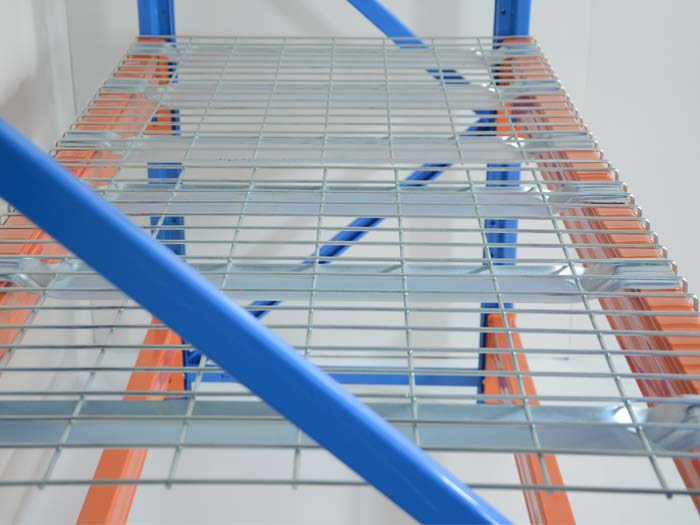 Warehouse welded wire mesh decking railing for pallet racking