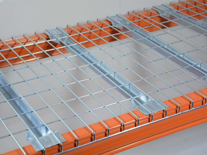 Warehouse welded wire mesh decking railing for pallet racking