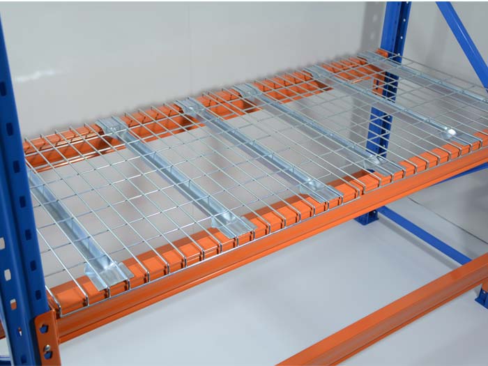 Warehouse welded wire mesh decking railing for pallet racking