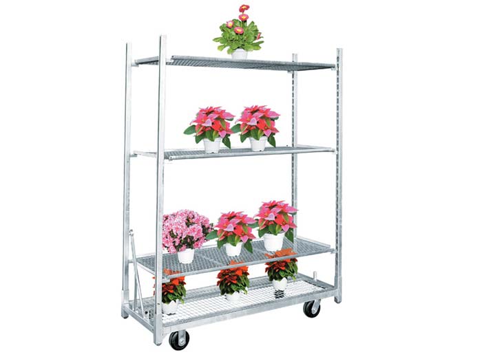 Hot galvanizing danish metal garden flower cart wholesale