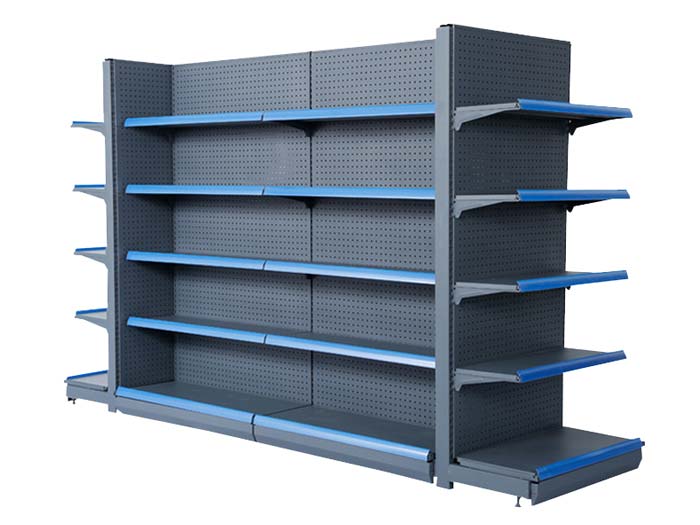 Supermarket gondola display shelving systems manufacturers