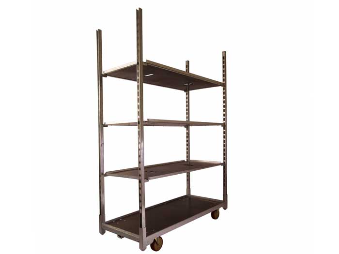 Steel Danish Plant Flower Trolley Cart For Sale