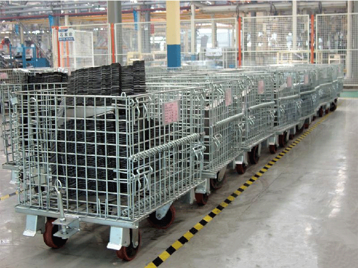 Wire Container With Wheels For Sale