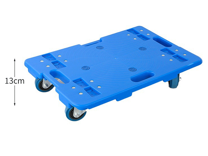 Blue plastic splicing pallet truck