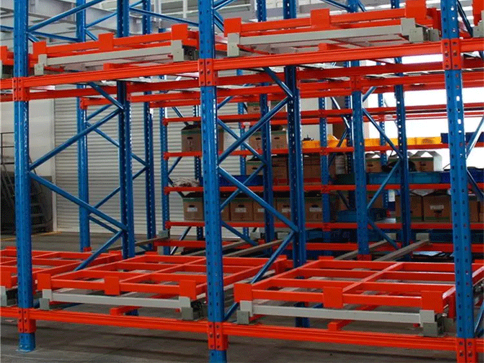 Structural Push Back Pallet Racking For Food & Beverage