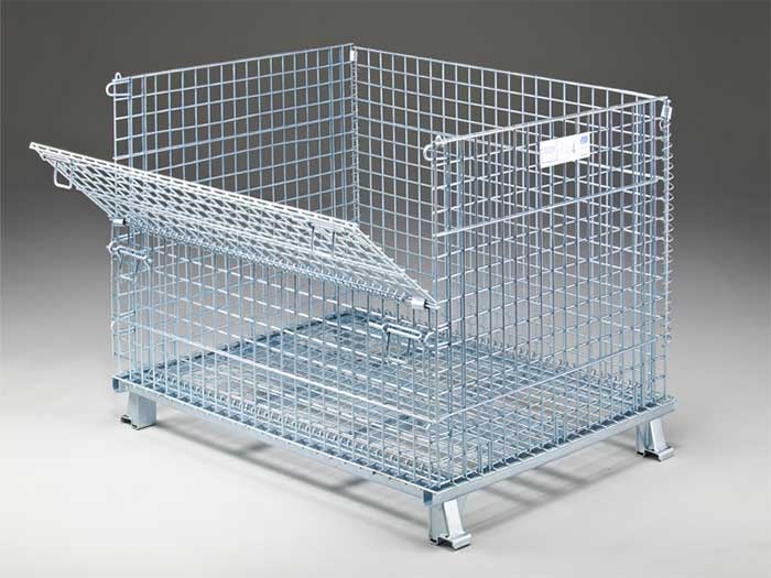 Large metal wire mesh storage containers | Spieth
