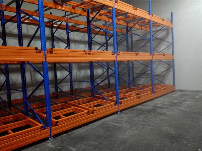 2 deep customized warehouse storage push back pallet racking