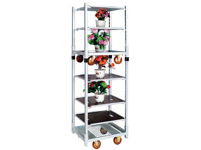 Hot Galvanized Greenhouse Flower Carts