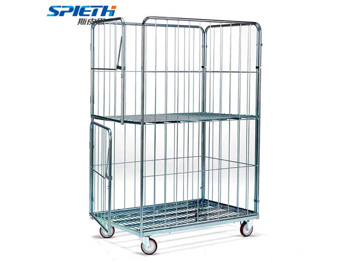 China Supplier Warehouse Cage Roll Container Trolley