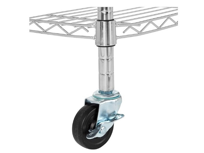 5 Shelf Metal Storage Rack with Wheels