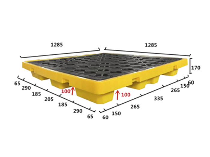 4 Drum HD Poly Spill Containment Pallet