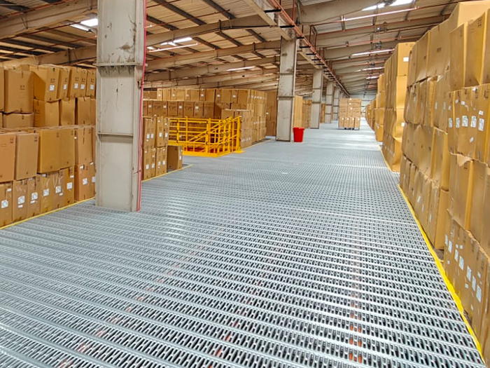 Durable Perforated Steel Grating Panels for Mezzanine Floors