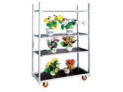 Greenhouse Flower Danish Cart with Hot dipped Galvanized