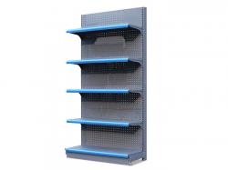 Single side metal steel supermarket shelving for walmart