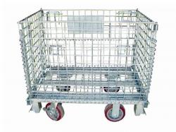 Foldable metal wire rolls container storage cages for sale