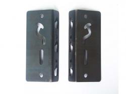 Metal post and beam connector brackets used for racking system