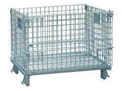 Warehouse used collapsible wire mesh storage cage containers