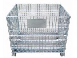 Warehouse used collapsible wire mesh storage cage containers