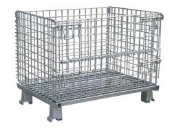 Warehouse used collapsible wire mesh storage cage containers