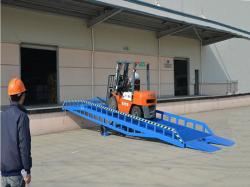 Warehouse mobile loading container level dock ramps