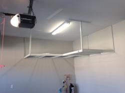 Light duty overhead garage storage racks systems units