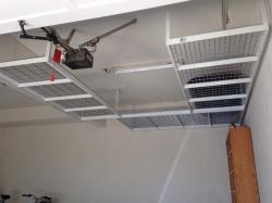Light duty overhead garage storage racks systems units