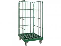 Heavy duty steel cargo storage roll container trolley